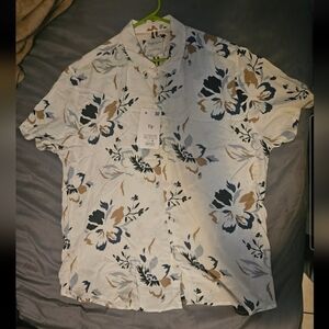 Denim & Flower White Floral Men's Shirt